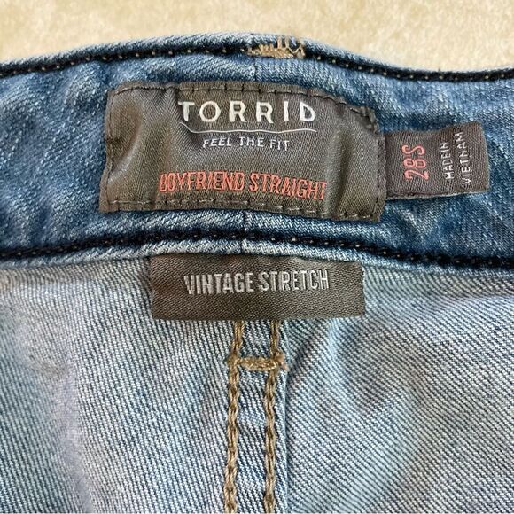 Torrid Boyfriend Straight denim jeans size 28 S 28S vintage stretch women’s - Picture 4 of 6
